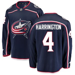 Herren Columbus Blue Jackets Eishockey Trikot Scott Harrington #4 Breakaway Navy Blau Fanatics Branded Heim